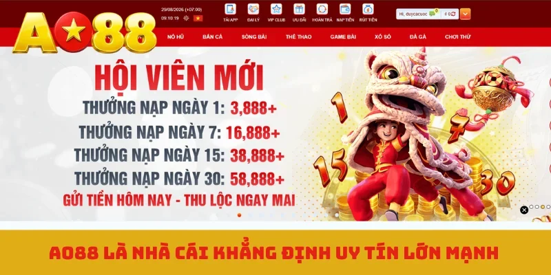 AO88 là nhà cái khẳng định uy tín lớn mạnh