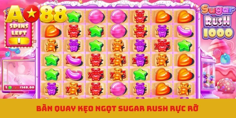 Bàn quay kẹo ngọt Sugar Rush rực rỡ
