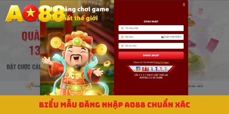 Biểu mẫu đăng nhập AO88 chuẩn xác